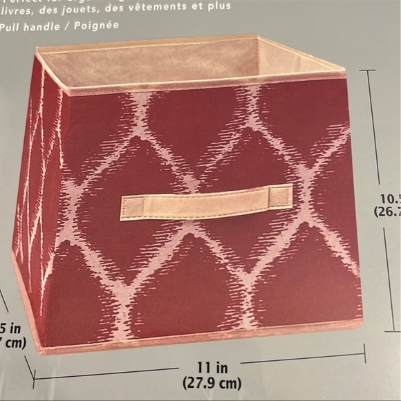 New Lot of 4 Closet Essentials Harvest Red Collapsible Storage Containers - Picture 11 of 13